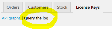 Query the log option
